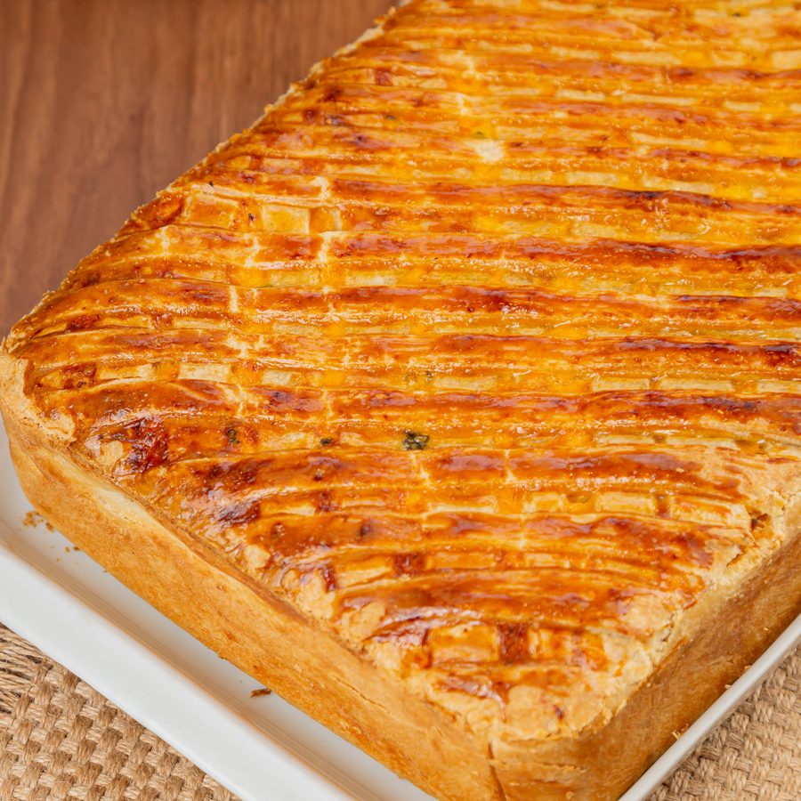 Torta salgada de alho-poró